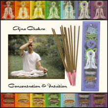 Varitas de Incienso Chakra del Tercer Ojo Ajna - Concentración e Intuición