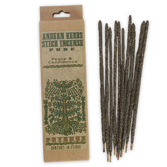 Smudging Incense - Pure - Andean Herbs Incense Sticks - Peace & Confidence - Wholesale and Retail Prabhuji's Gifts 