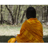 Meditation Yoga Prayer Shawl - Maha Mantra - Yellow Large