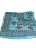 Meditation Yoga Prayer Shawl - Mantra Om - Turquoise Large