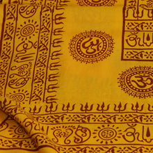 Meditation Yoga Prayer Shawl - Mantra Om - Yellow Large