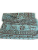 Meditation Yoga Prayer Shawl - Maha Mantra - Turquoise Large
