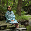Meditation Yoga Prayer Shawl - Maha Mantra - Turquoise Large