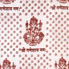 Mantón de oración de yoga y meditación - Ganesh - Blanco grande