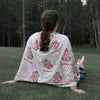 Meditation Yoga Prayer Shawl - Ganesh - White Large