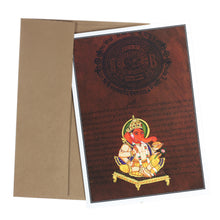 Greeting Card - Rajasthani Miniature Painting - Red Ganesh - 5"x7" Prabhuji’s Gifts wholesale and retail