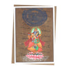 Greeting Card - Rajasthani Miniature Painting - Radha Krishna on Lotus - 5