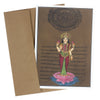 Greeting Card - Rajasthani Miniature Painting - Lakshmi Standing on Lotus - 5
