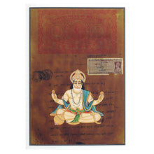 Greeting Card - Rajasthani Miniature Painting - Seated Hanuman - 5"x7" Prabhuji’s Gifts wholesale and retail