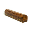Incense Burner - Wooden Box with Storage - Moon and Star