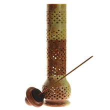 Incense Burner -  Soapstone Tower Genie Jali - Wholesale and Retail Prabhuji's Gifts 
