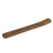 Incense Burner - Wooden Flat Carved Feather - Wholesale and Retail Prabhuji's Gifts 
