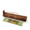 Incense Burner - Bamboo Holder and Storage - 12 inches