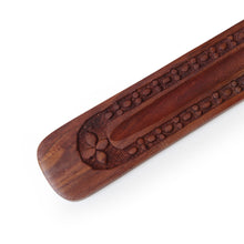 Quemador de incienso - Cuatrifolio tallado plano de madera