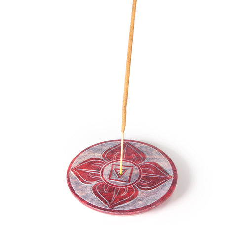 Incense Burner - Soapstone Plate Root Chakra Muladhara 3