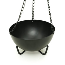 703-03 Prabhuji's Gifts Burner - Hanging Black Cauldron Large