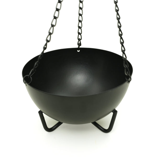 hanging cauldron planter PRABHUJIS GIFTS Hanging Black Cauldron Burner Large, 1 EA