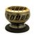 Burner - Black Brass Burner, Medium Base, Feather Engraving, Net Top 2"Hx2.5"D - Wholesale and Retail Prabhuji's Gifts 