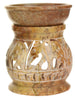 Oil Diffuser - Natural Soapstone Oil Burner Round Elephant 4