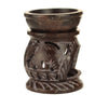 Oil Diffuser - Natural Soapstone Oil Burner Round Elephant 3.25
