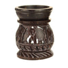 Oil Diffuser - Natural Soapstone Oil Burner Round Elephant 3.25