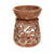 Oil Diffuser - Natural Soapstone Oil Burner Round Leaves 3.25" - Wholesale and Retail Prabhuji's Gifts 