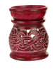 Oil Diffuser - Red Soapstone Oil Burner Carved 3.25