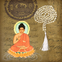 Cuentas de oración Mala - Cuarzo cristal transparente - 108 cuentas de oración