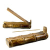 Incense Gift Set - Bamboo Burner + 3 Chakra Incense Sticks Packs & Holiday Greeting - Best Wishes