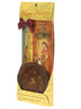 Incense Gift Set - Wood Round Burner + 3 Harmony Incense Sticks & Holiday Greeting (Madhumadhavi, Sehuti, Padmanjari) - Wholesale and Retail Prabhuji's Gifts 