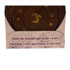 Incense Gift Set - Wood Round Burner + 3 Harmony Incense Sticks & Holiday Greeting (Gaudi, Gaudmalhar, Bhairavi)